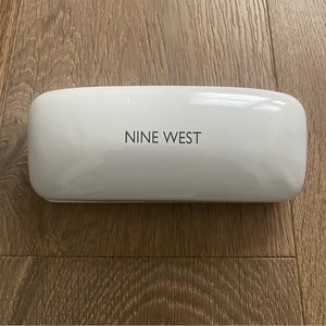 Nine West Glasses Case White Hard Black Lining